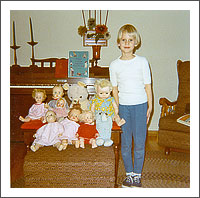 Cathy and her dolls